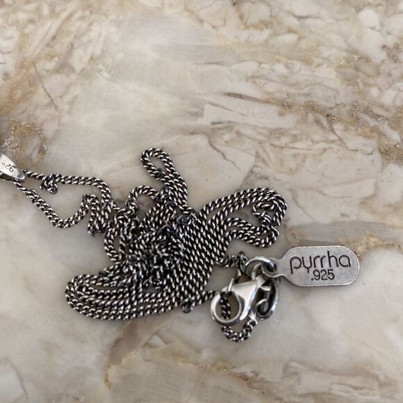 Pyrrha Cherub & Butterfly Rare Archived Talisman Sterling Silver 18” Chain - Picture 5 of 6